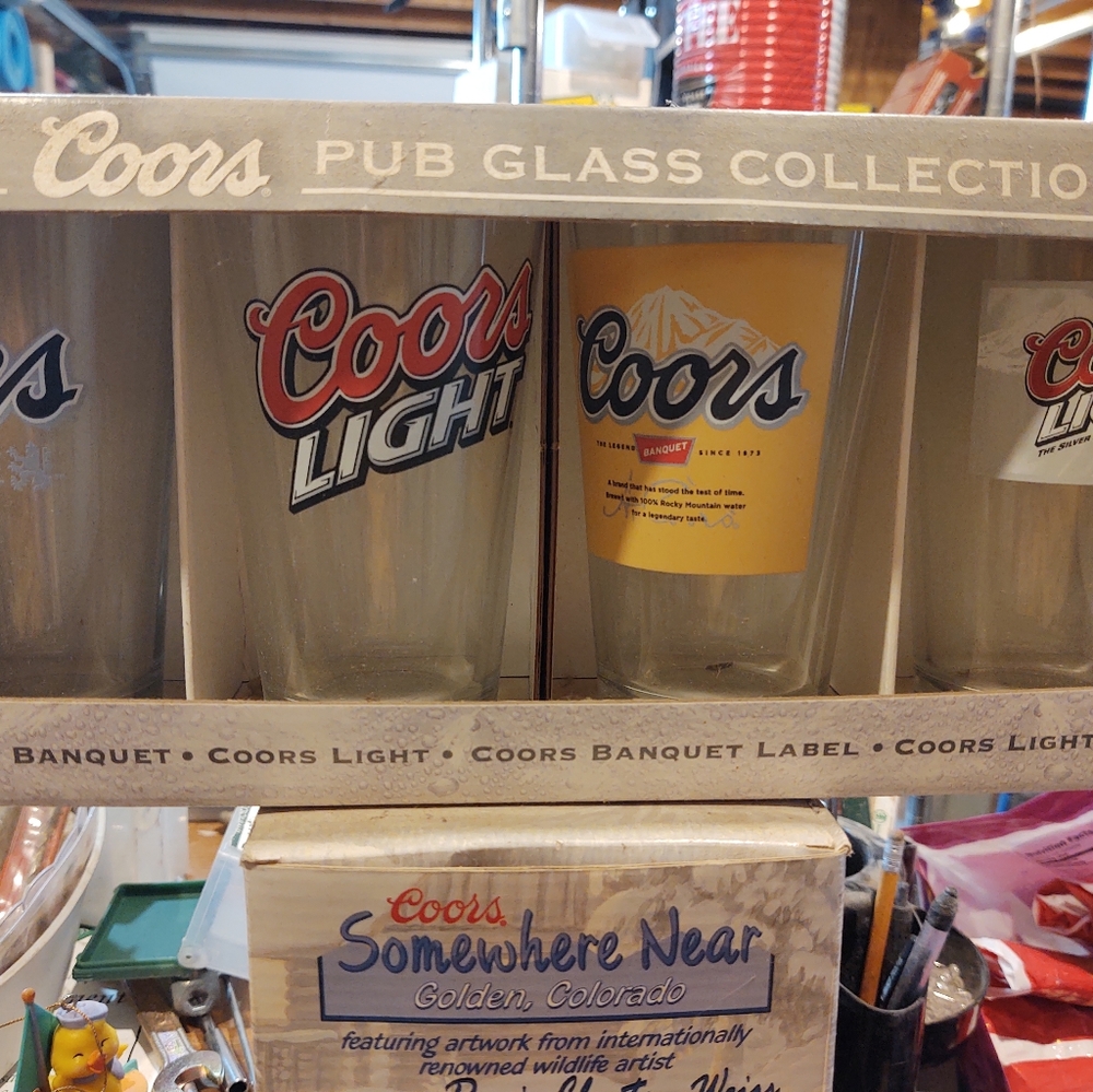 Coors pub glass set